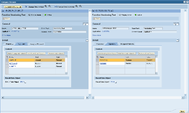 BRFplus Version Comparison